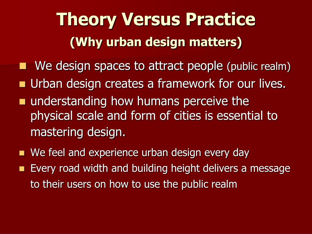 urban design theory presentation