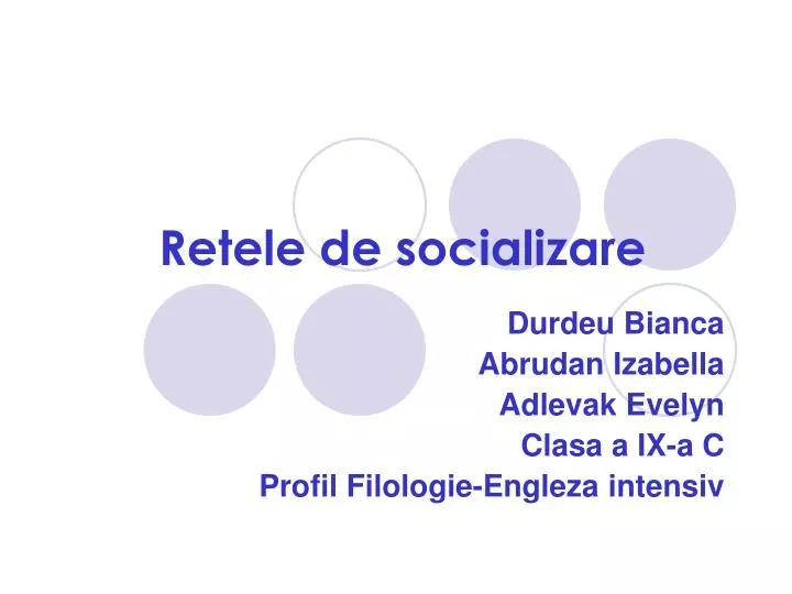 PPT - Retele de socializare PowerPoint Presentation, free download -  ID:3642182