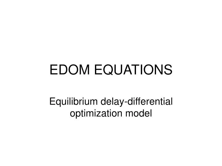 edom equations n.