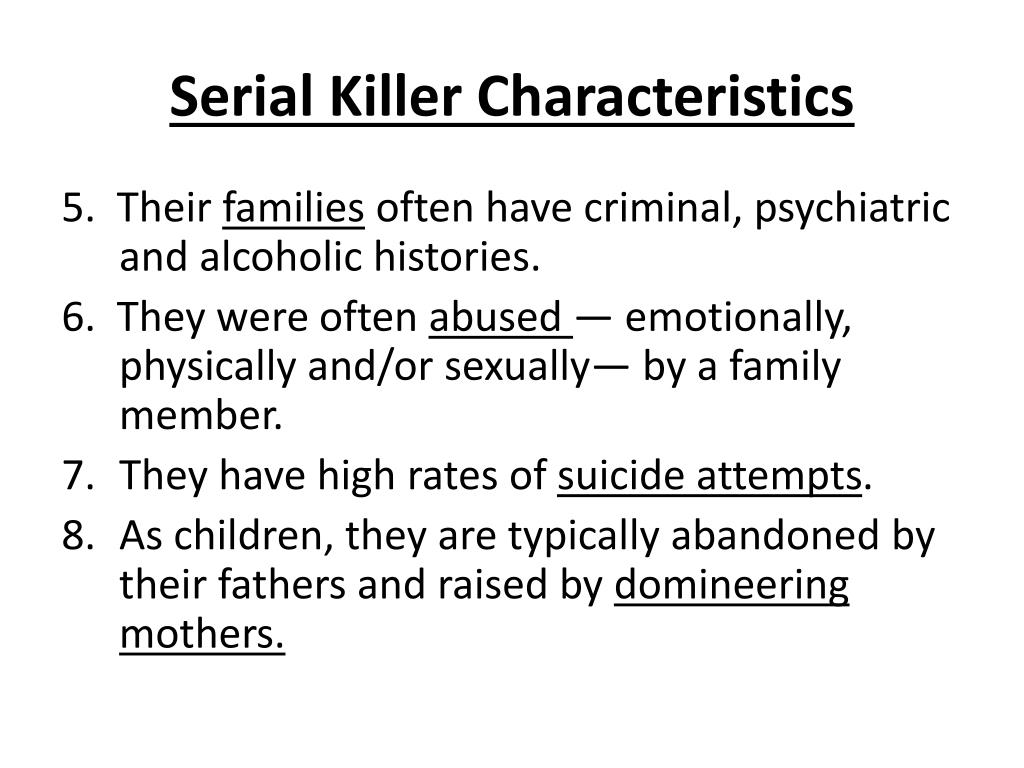 traits of serial killers