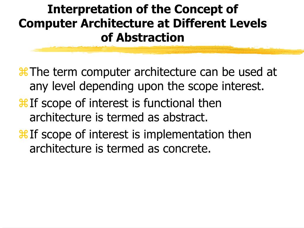 PPT - THE CONCEPT OF COMPUTER ARCHITECTURE PowerPoint Presentation ...