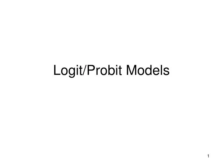 logit probit models n.