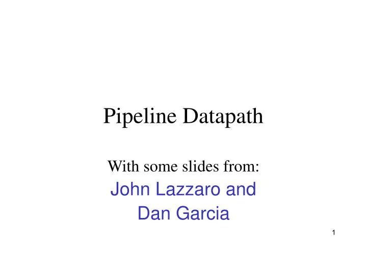 pipeline datapath n.