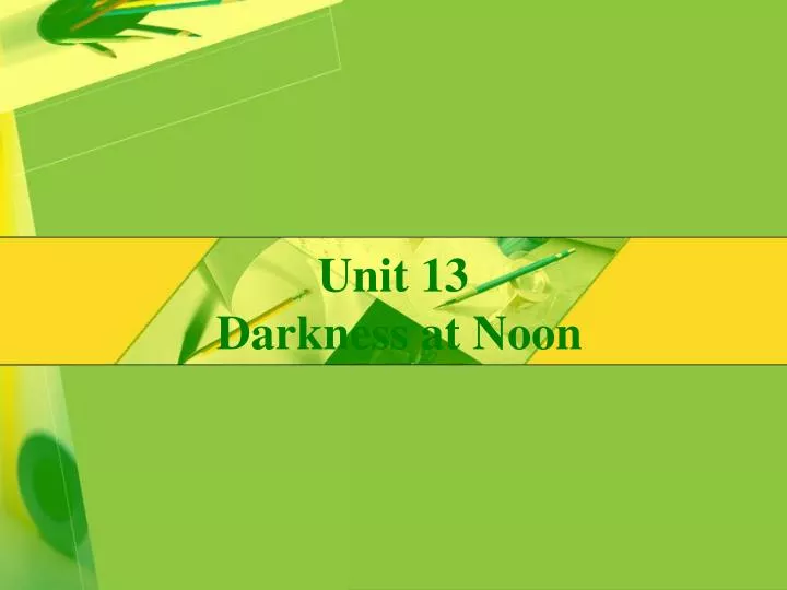 unit 13 darkness at noon n.