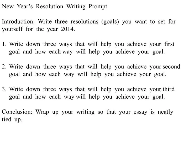 short essay new year resolution