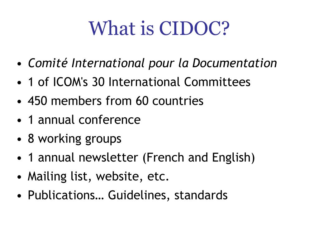 Ppt Standing Up For Documentation The Future Of Icomcidoc Nick