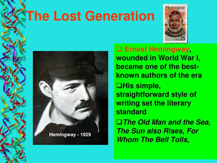 the lost generation in the sun also rises the lost generation in the sun also rises