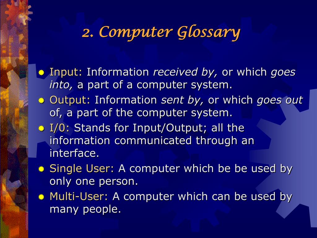 PPT - 1. Computer Glossary PowerPoint Presentation, free download - ID ...