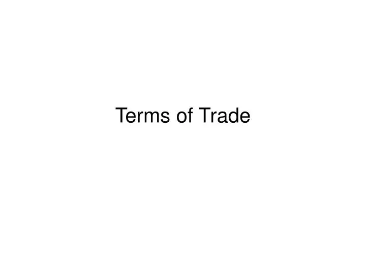 terms of trade n.