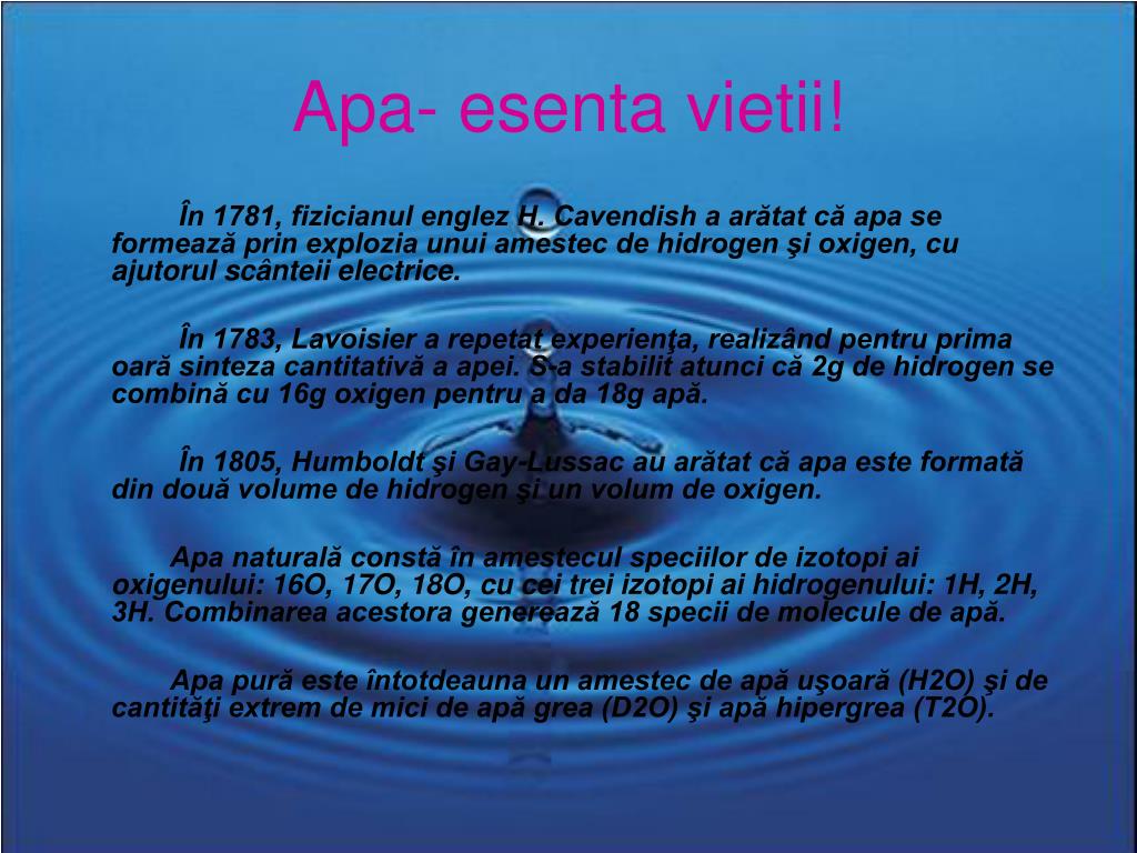 PPT - Apa- esenta vietii! PowerPoint Presentation, free download -  ID:3648178
