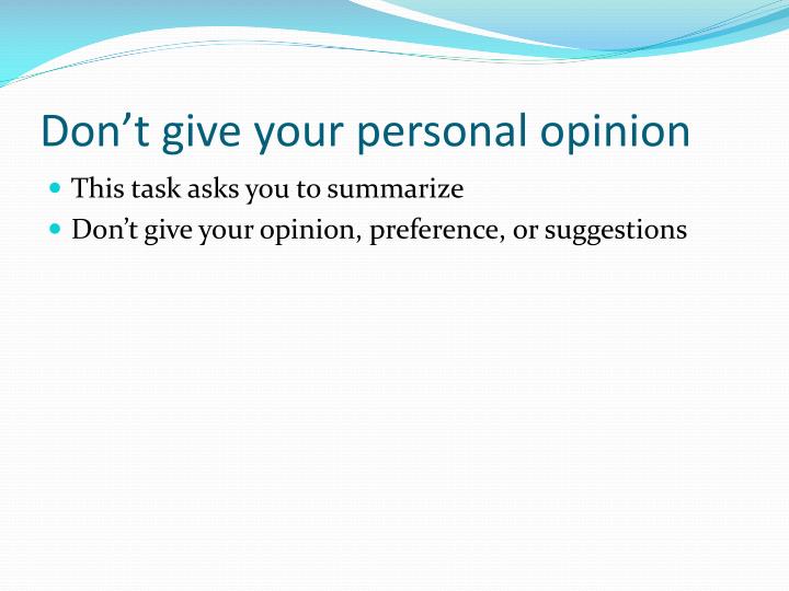 PPT - TOEFL Speaking PowerPoint Presentation - ID:3648390