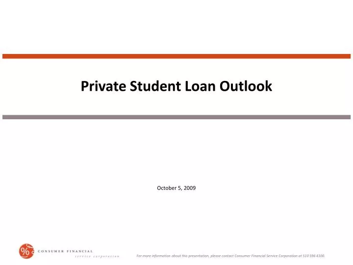 private student loan outlook n.