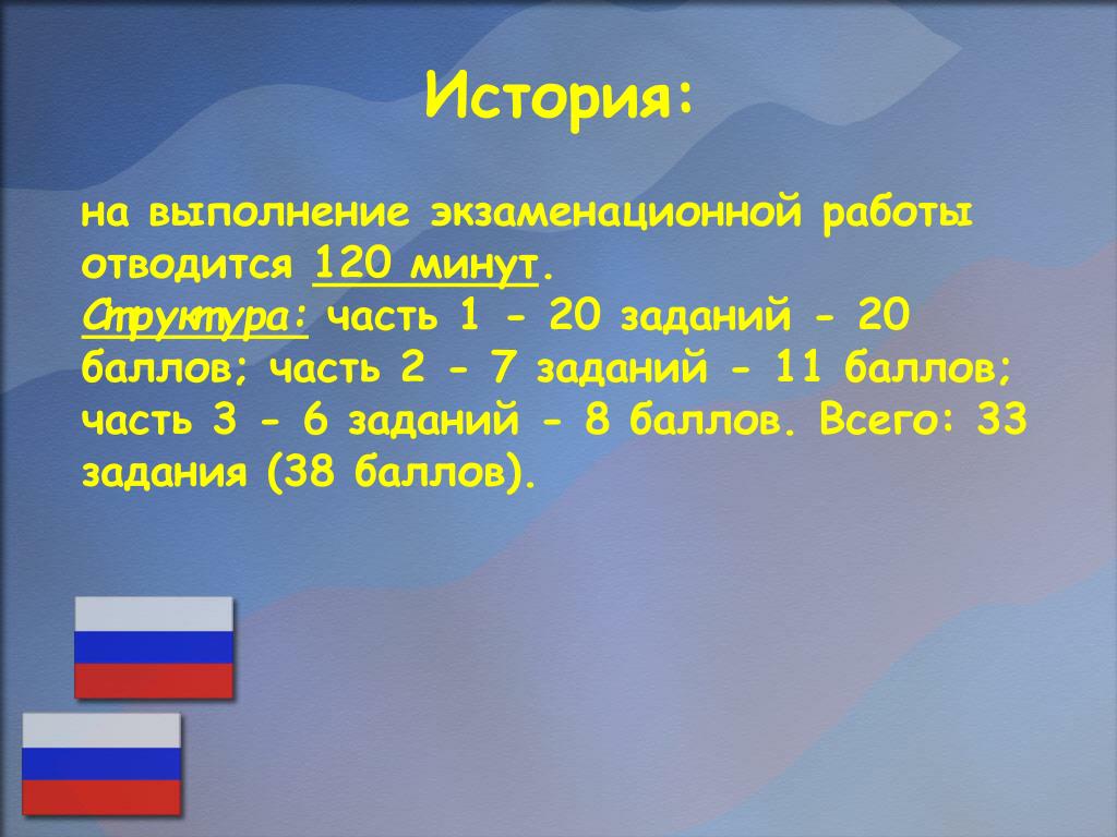 На выполнение экзаменационной работы отводится