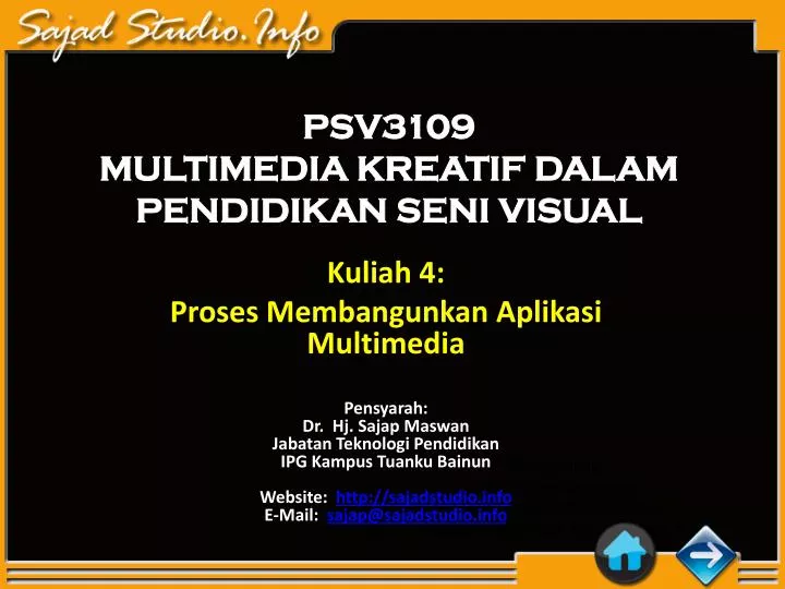 Ppt Psv3109 Multimedia Kreatif Dalam Pendidikan Seni Visual Powerpoint Presentation Id 3650110