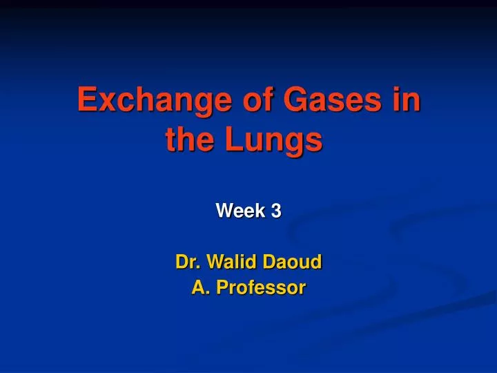 exchange of gases in lungs is called