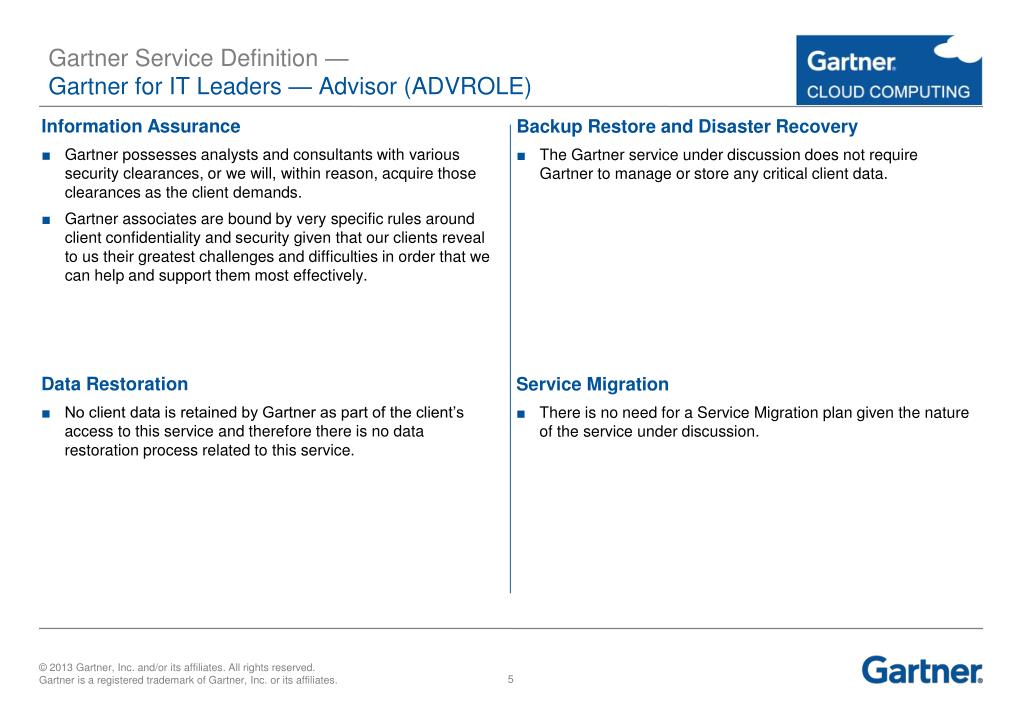 PPT Gartner GCloud Service Definition PowerPoint Presentation, free