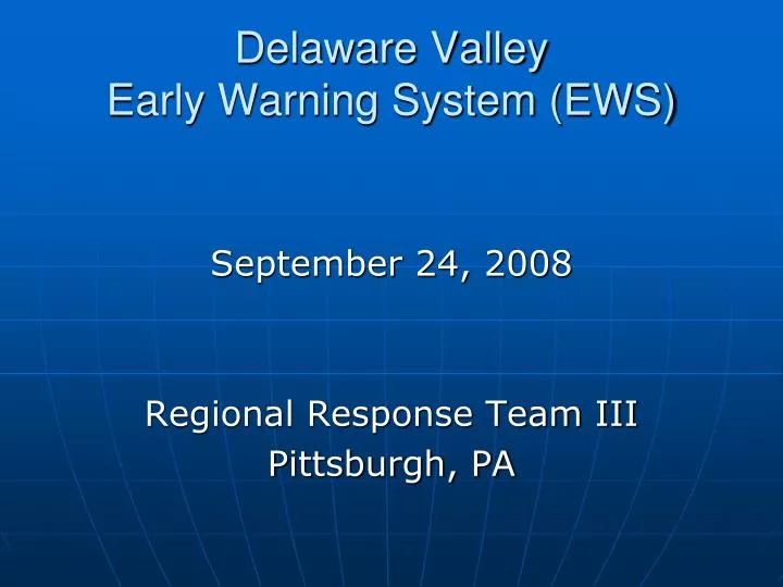 delaware valley early warning system ews n.