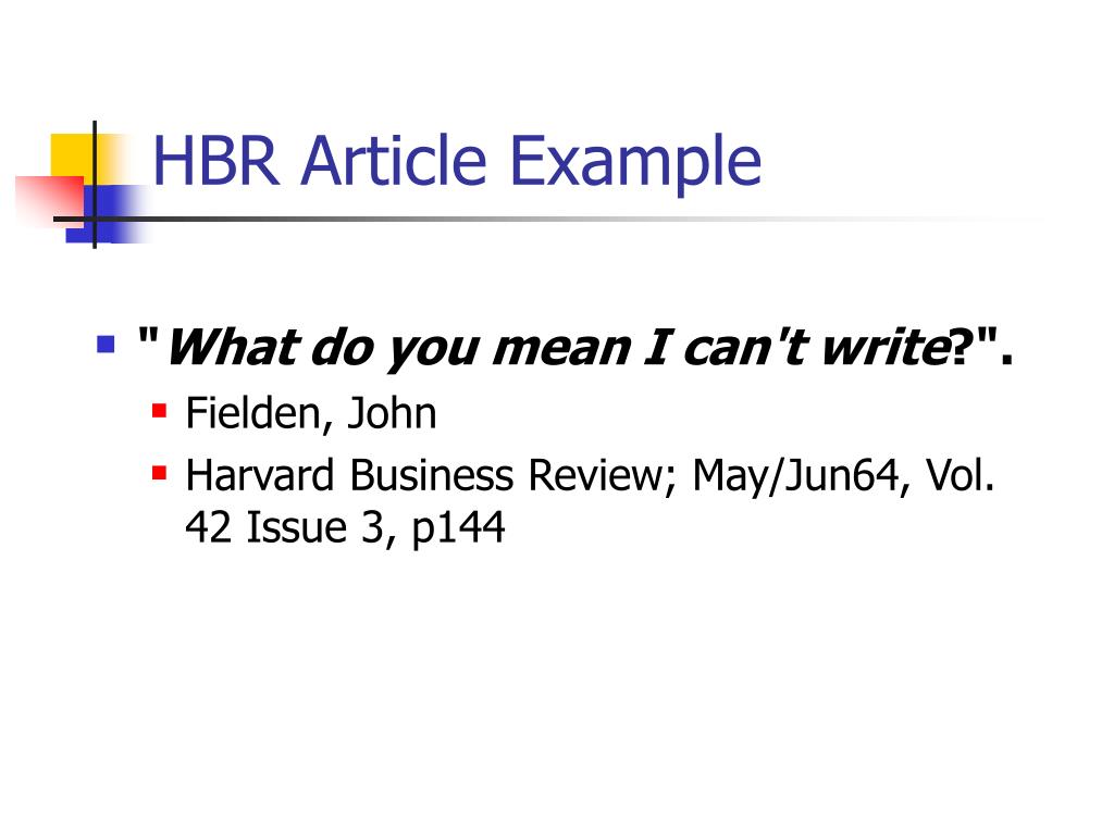 harvard business review peer reviewed