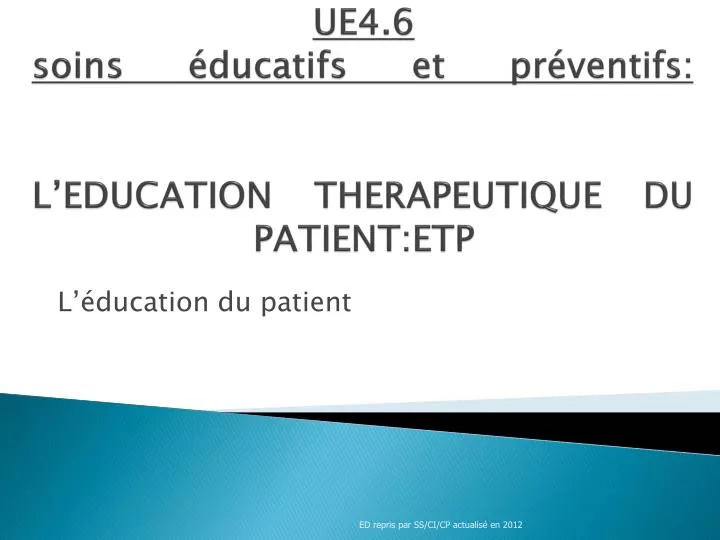 ue4 6 soins ducatifs et pr ventifs l education therapeutique du patient etp n.