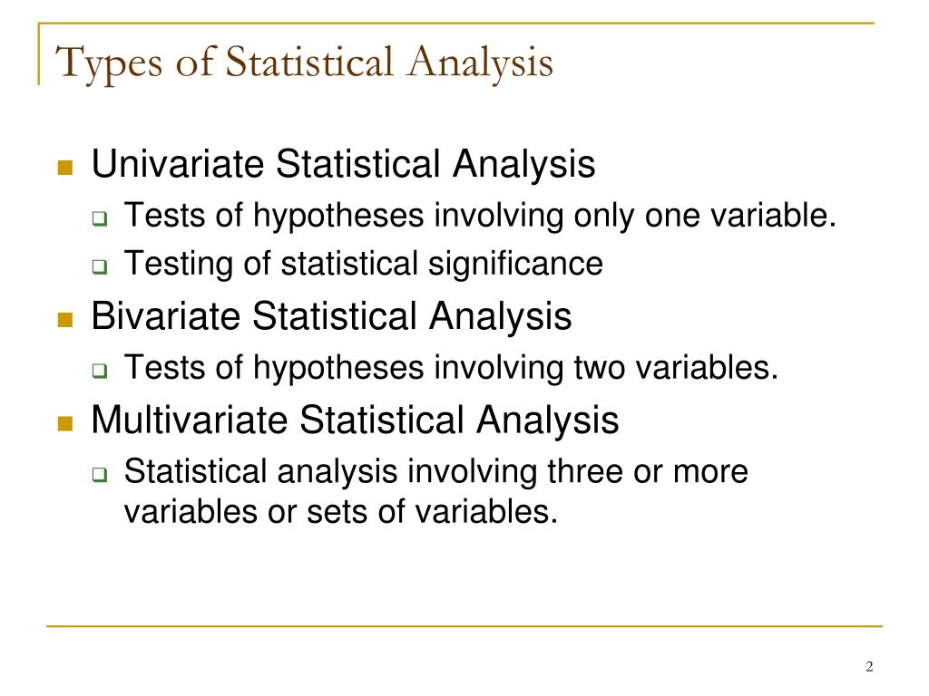 univariate and bivariate analysis in research methodology
