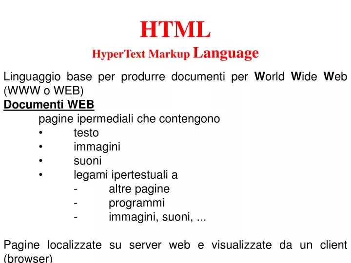 html hypertext markup language n.