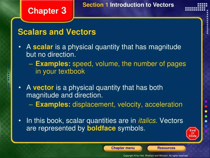 PPT - Scalars and Vectors PowerPoint Presentation, free download - ID ...