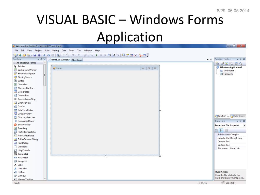 PPT - BAZELE PROGRAM Ă RII PE OBIECTE VISUAL BASIC .NET PowerPoint  Presentation - ID:3652572