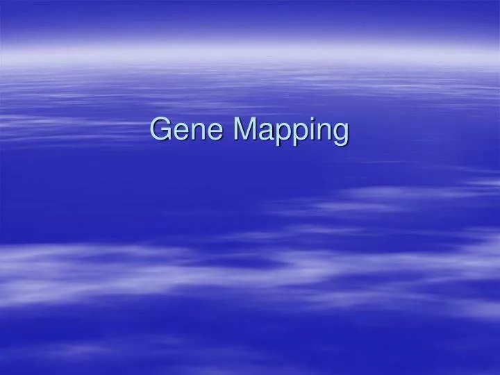gene mapping n.