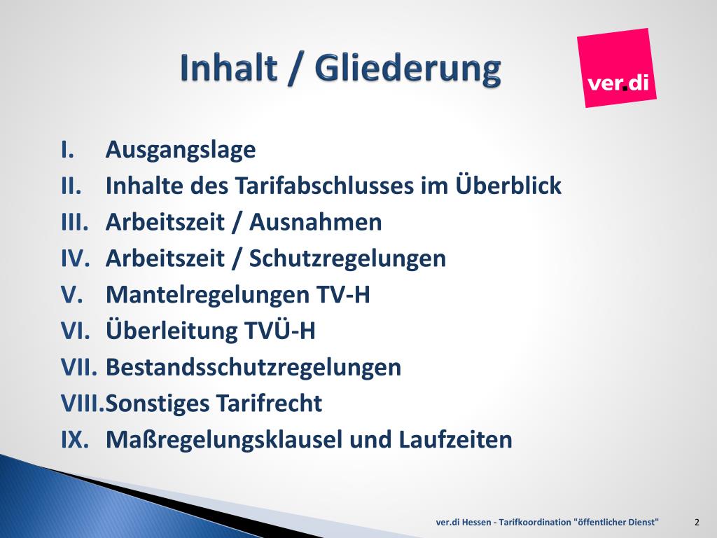 Entgeltgruppe 13 Tarifvertrag Hessen Tv H PPT - Tarifvertrag für den öffentlichen Dienst des Landes Hessen (TV-H