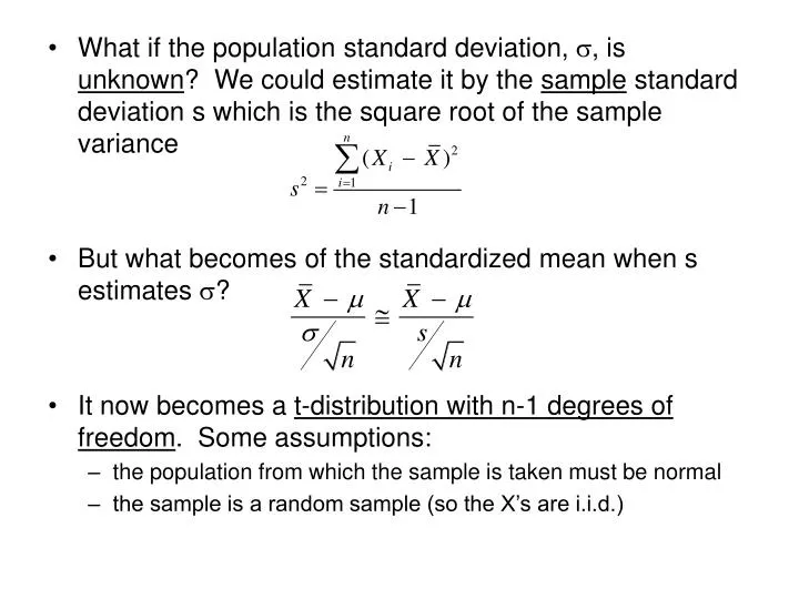 Ppt Properties Of T Distribution W N Degrees Of Freedom Df Symmetric Around Zero Mean Is Zero Powerpoint Presentation Id 3654405