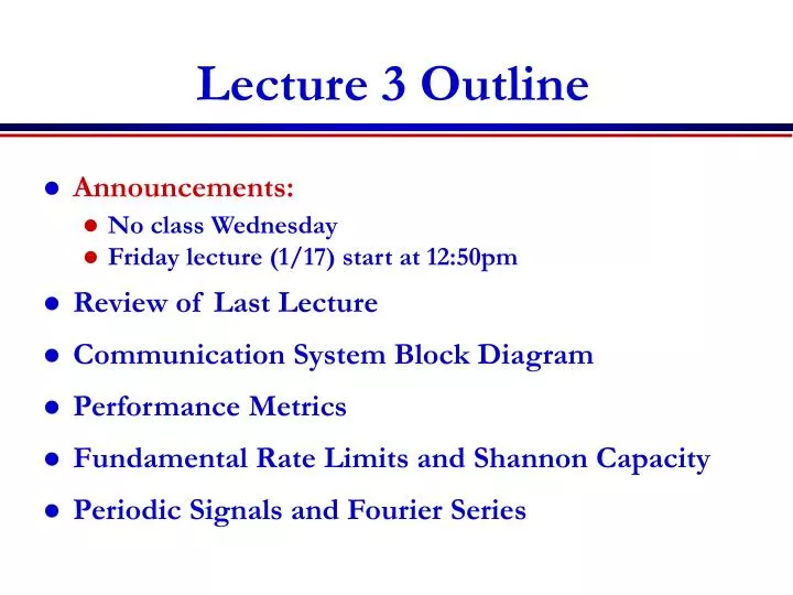 Ppt Lecture 3 Outline Powerpoint Presentation Free Download