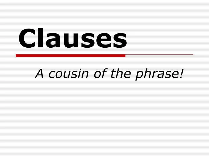 clauses n.