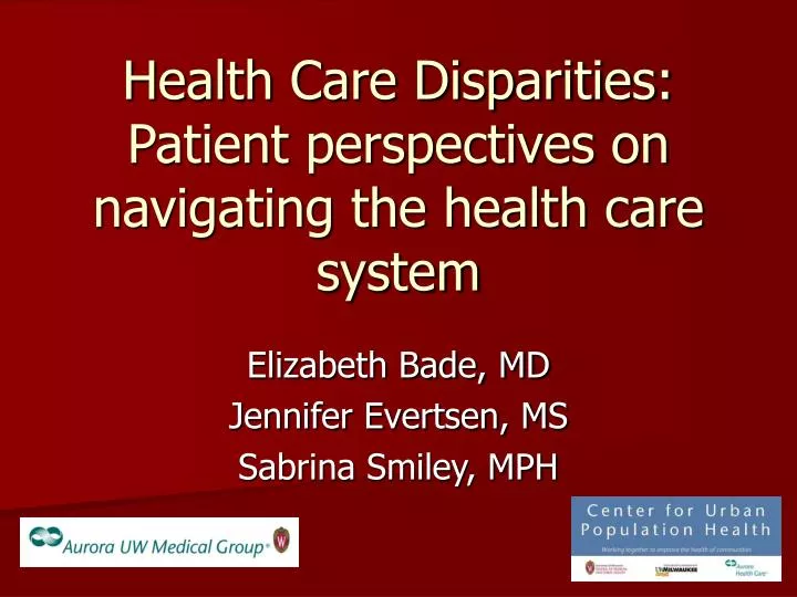 health care disparities patient perspectives on navigating the health care system n.