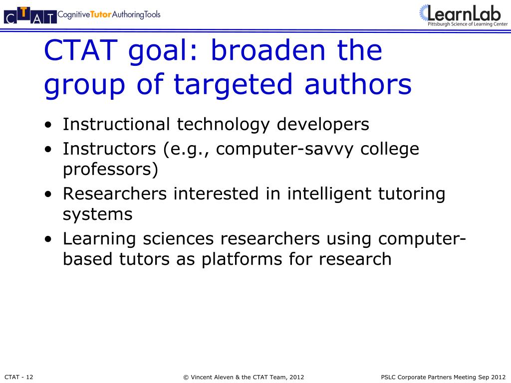 Ppt building intelligent tutoring systems with the cognitive tutor
