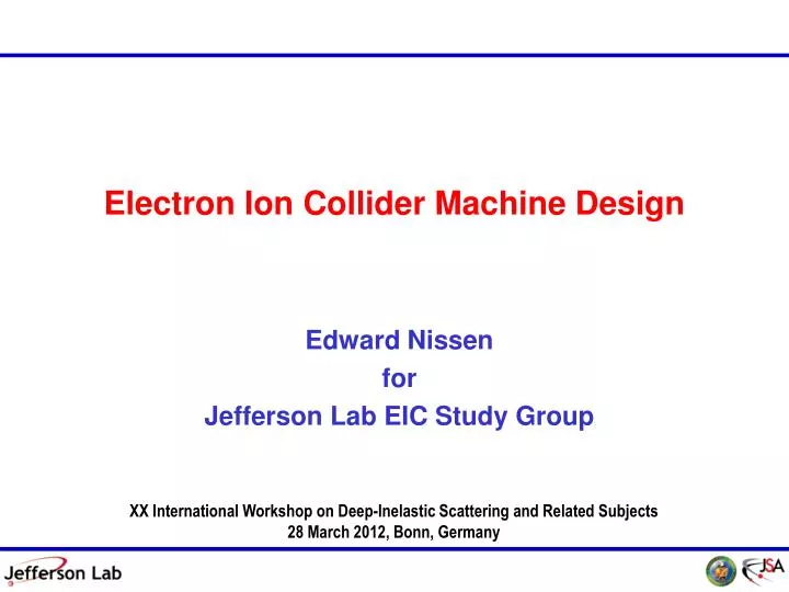 electron ion collider machine design n.