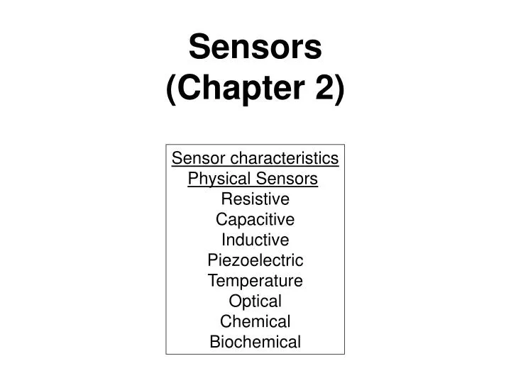 sensors chapter 2 n.