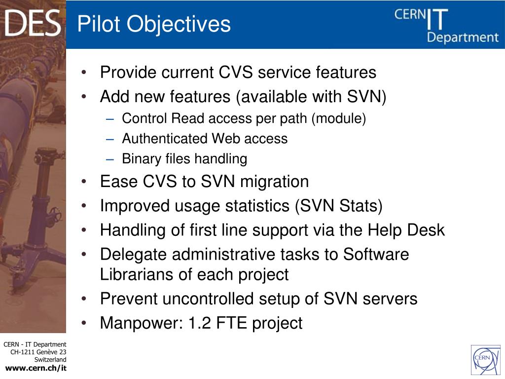 Ppt Svn Pilot Cvs Replacement Powerpoint Presentation Free