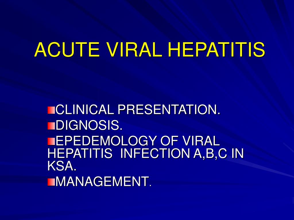 presentation of acute viral hepatitis