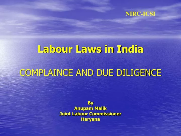 labour laws in india complaince and due diligence n.