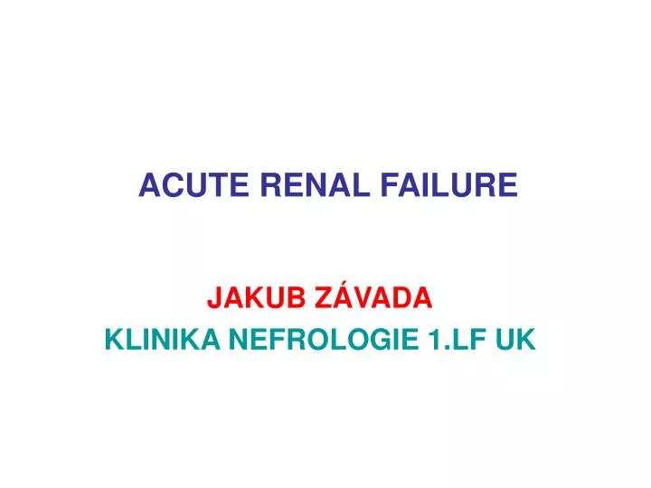 acute renal failure n.