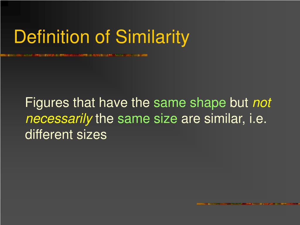 similarity definition psychology