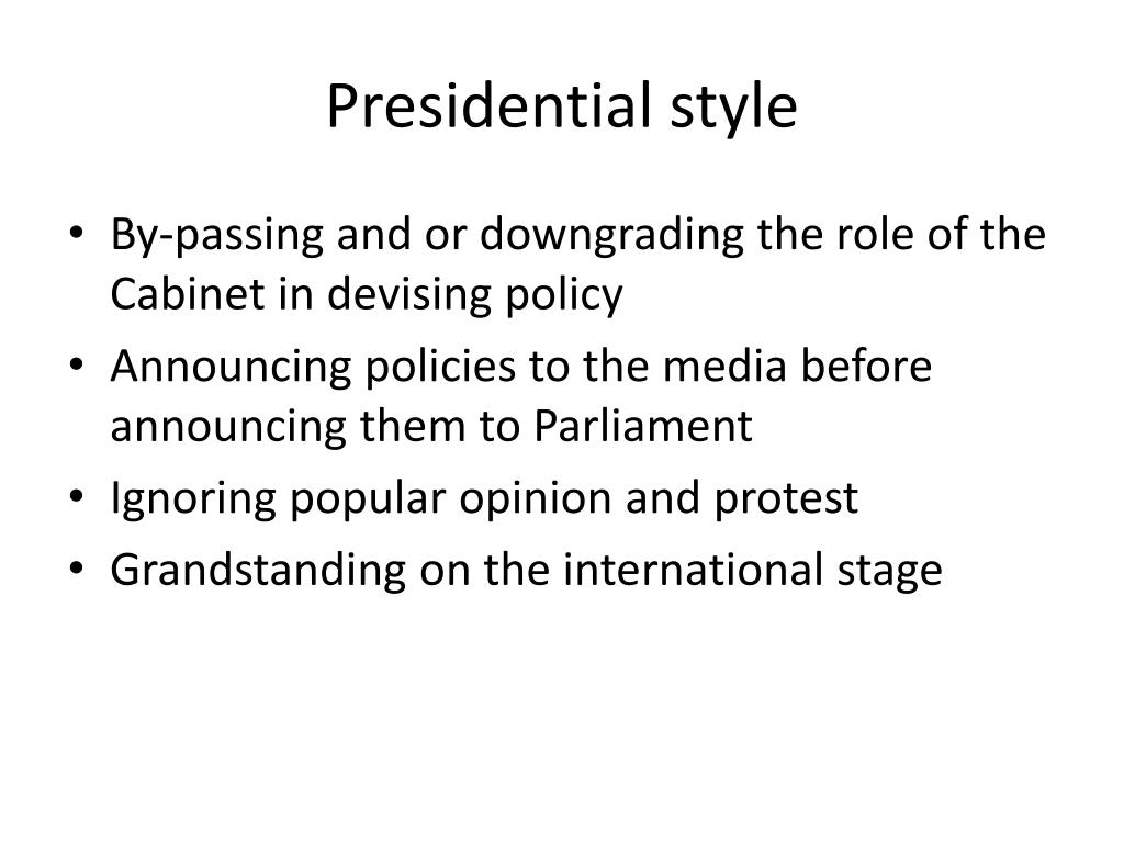 Ppt Role Of The Prime Minister And Cabinet Powerpoint