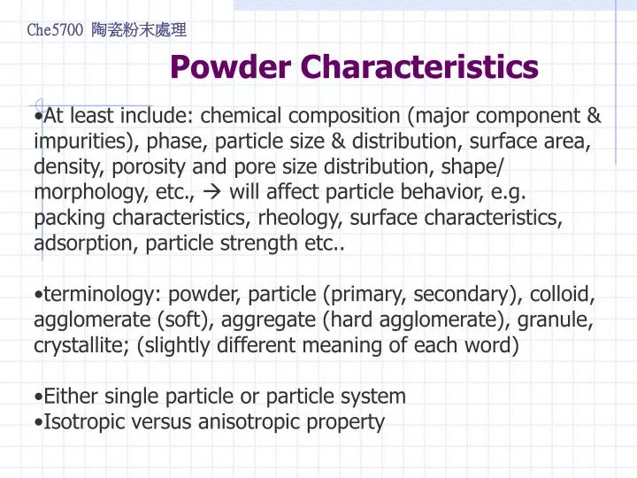 PPT Powder Characteristics PowerPoint Presentation, free download
