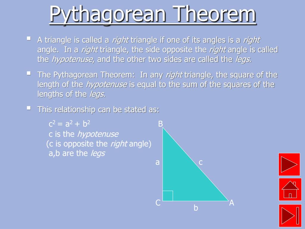 pythagoras theorem problem solving ppt