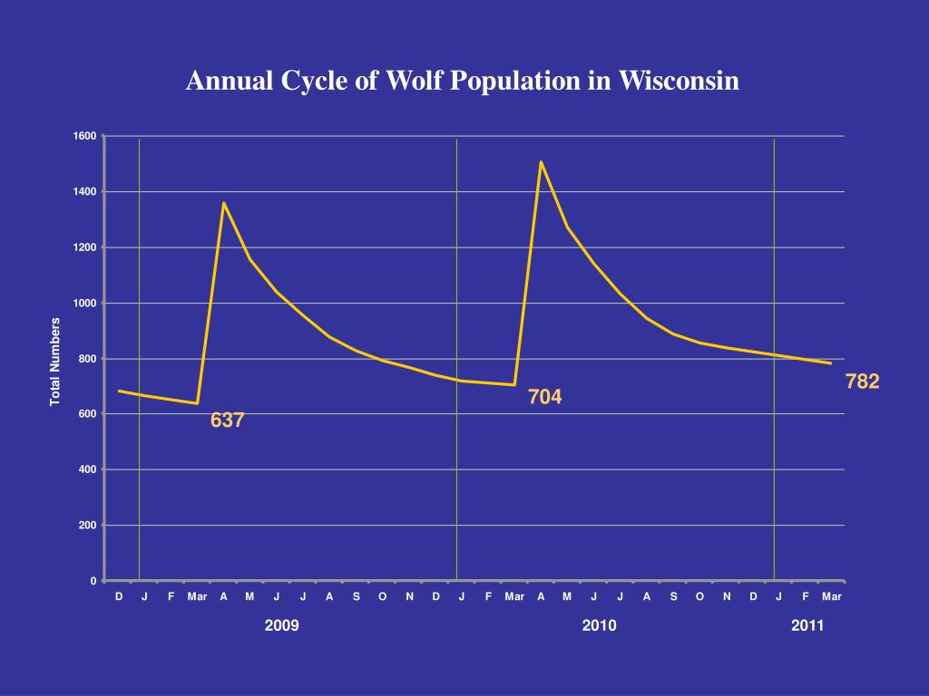 PPT Changes in Wisconsin Gray Wolf Population 19802011 PowerPoint