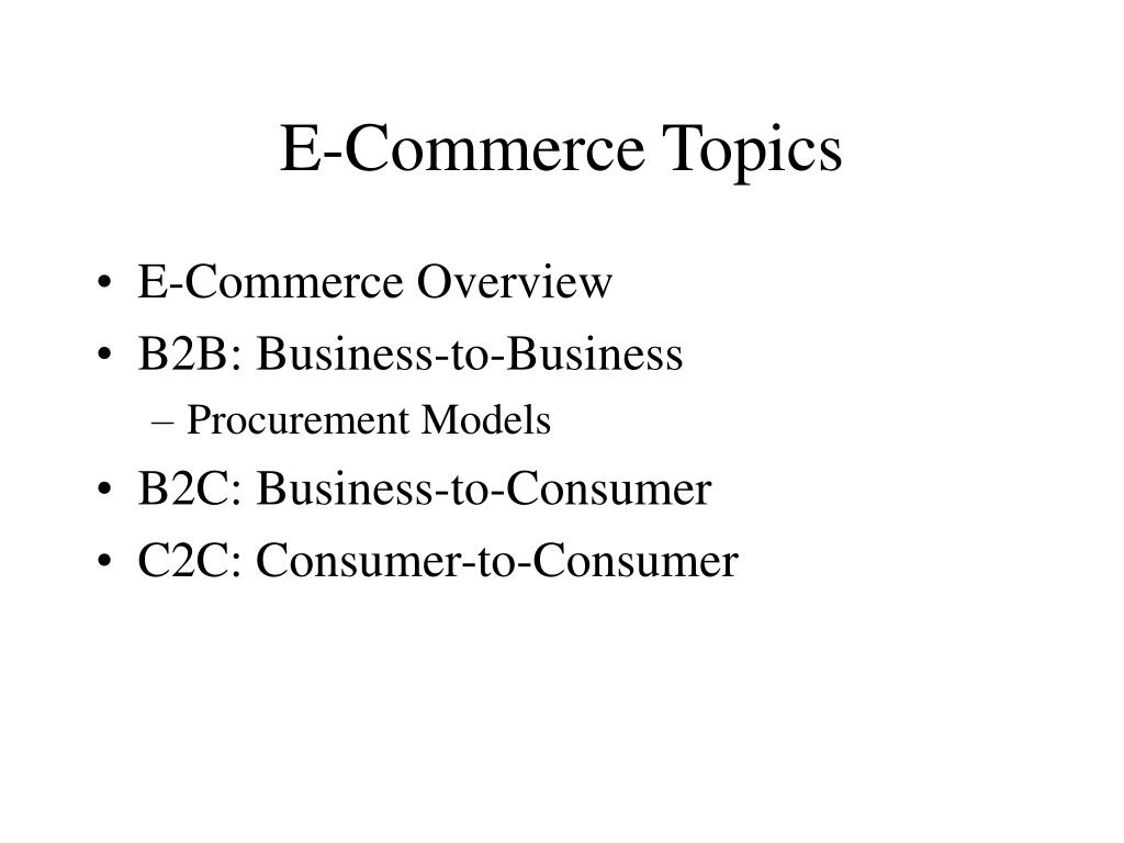research topics for e commerce