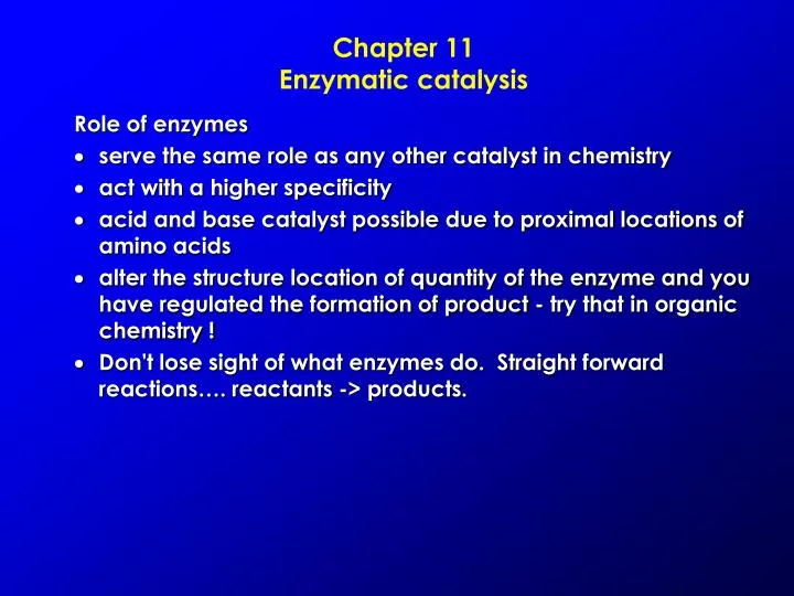 PPT Chapter 11 Enzymatic catalysis PowerPoint Presentation, free