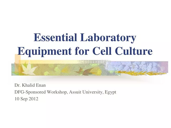 PPT - Essential Laboratory Equipment for Cell Culture PowerPoint  Presentation - ID:3666540