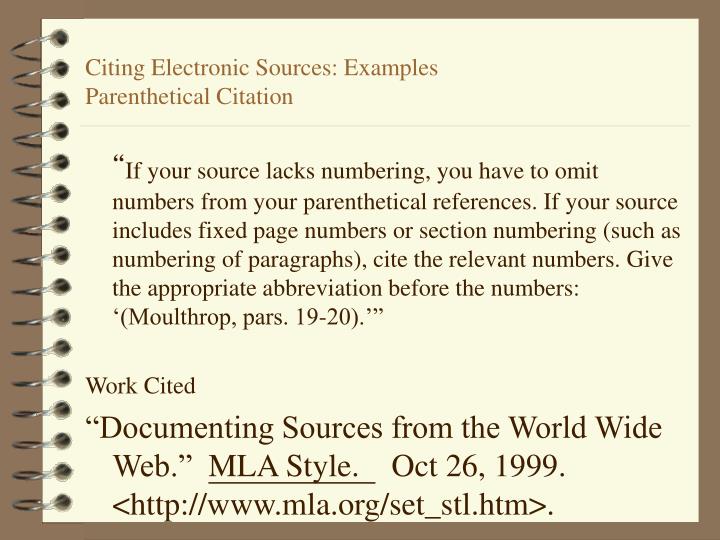 ppt citing electronic sources 1 powerpoint presentation id 3667382 works cited electronic sources