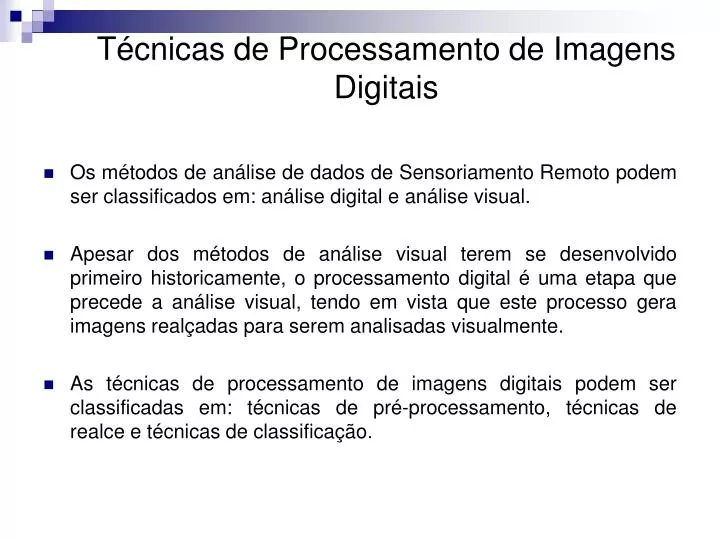 PPT - Técnicas de Processamento de Imagens Digitais PowerPoint Presentation  - ID:3667435
